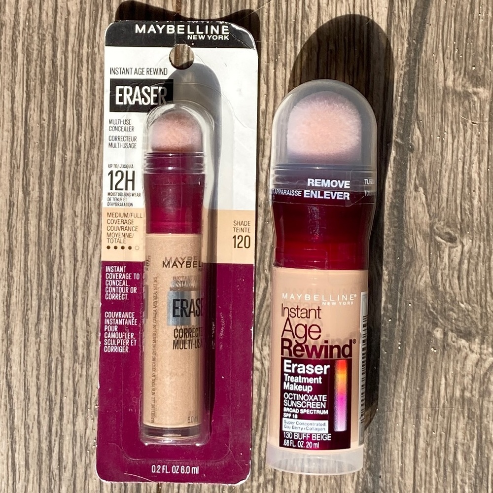 Maybelline Instant Age Rewind Eraser Concealer and Foundation Buff Beige